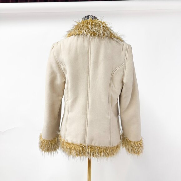 STO4 Women's MONGOLIAN SHERPA FAUX FUR Jacket JAPANESE BRAND - Picture 5 of 8